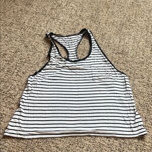 American Eagle Outfitters Black and White Soft & Sexy Tank